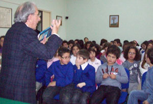 Foto con Benito Marziano a scuola