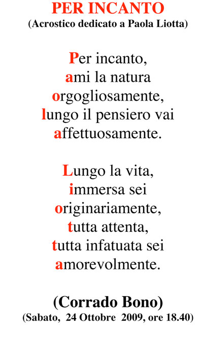 Dedica a Paola Liotta