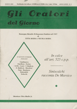 Copertina 'Gli Oratori del Giorno'