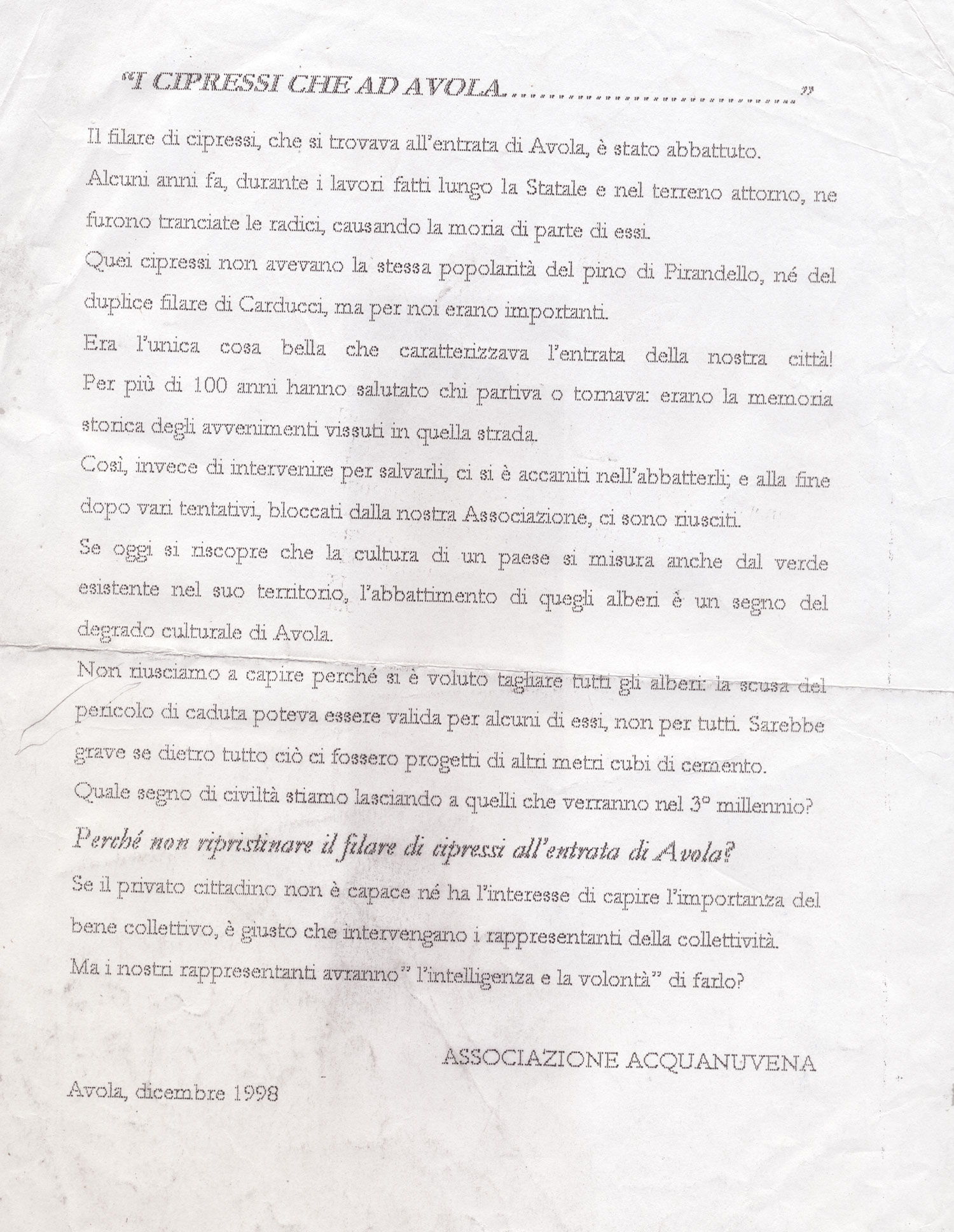 i cipressi