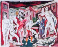 Il terremoto di Avola, bozzetto a tempera, 1992