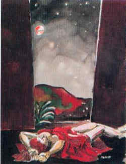 Lunga notte. Tempera acquarellta, 1985