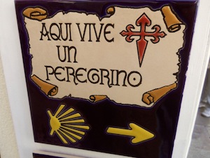 qui sta un pellegrino